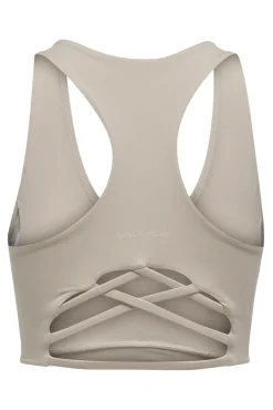 Sujetador deportivo de tirantes beige