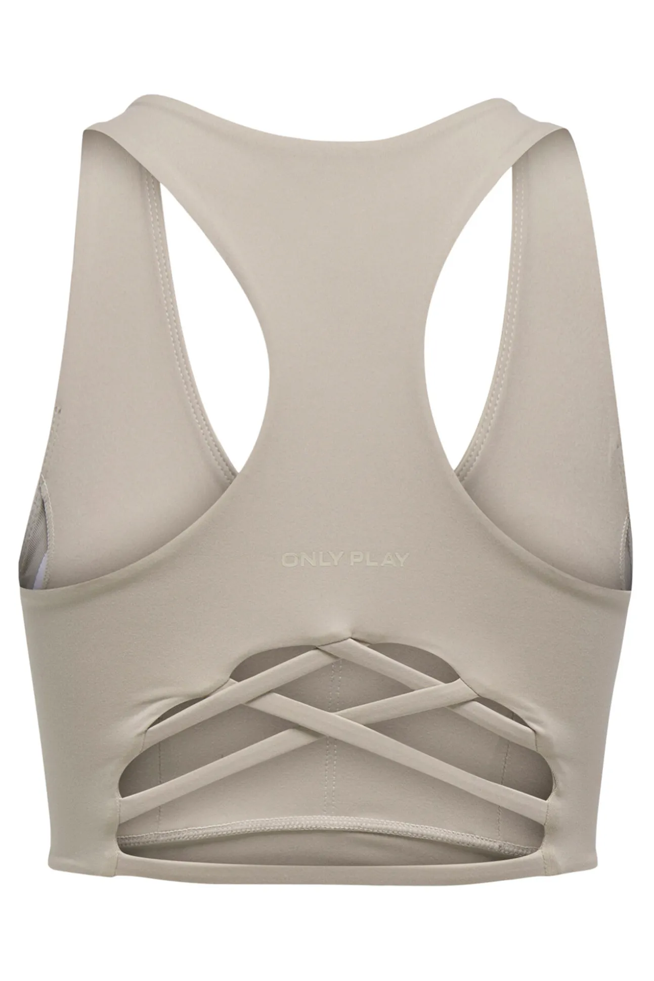 Sujetador deportivo de tirantes beige