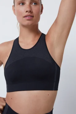 Sujetador deportivo negro Seamless Fit