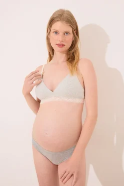 Sujetador FANTASTIC 'maternity' canalé gris
