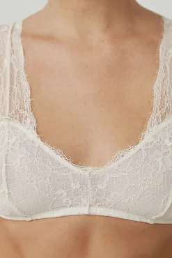 Sujetador halter de encaje Dulcet Cream