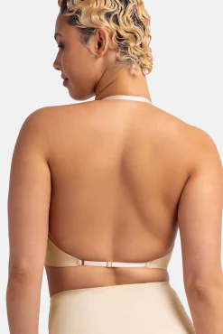 Sujetador multiposición escote profundo nude