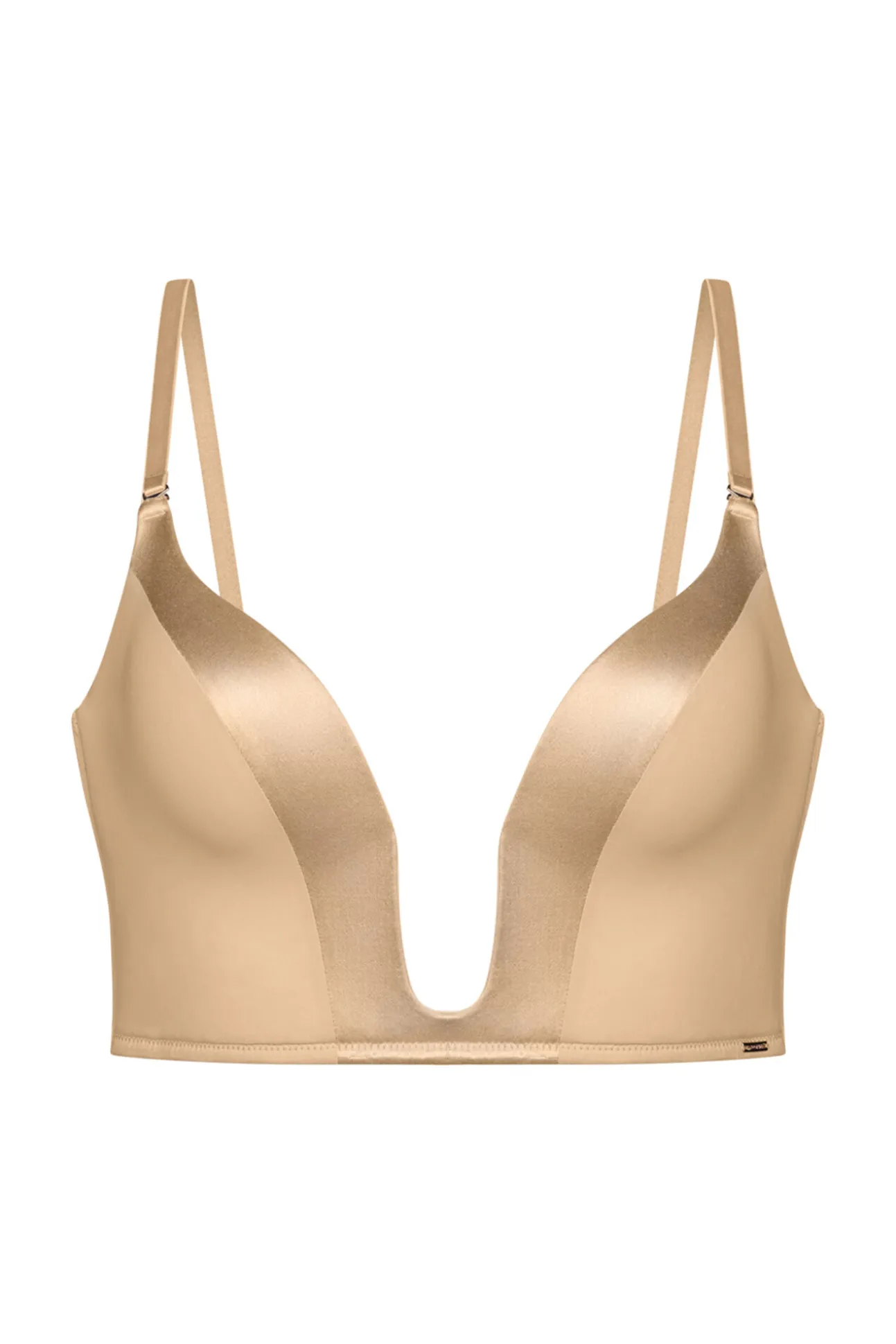 Sujetador multiposición escote profundo nude