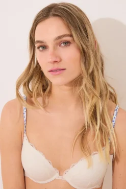 Sujetador push up GORGEOUS relleno encaje blanco