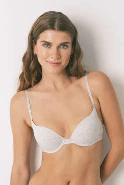Sujetador push up GORGEOUS algodón gris