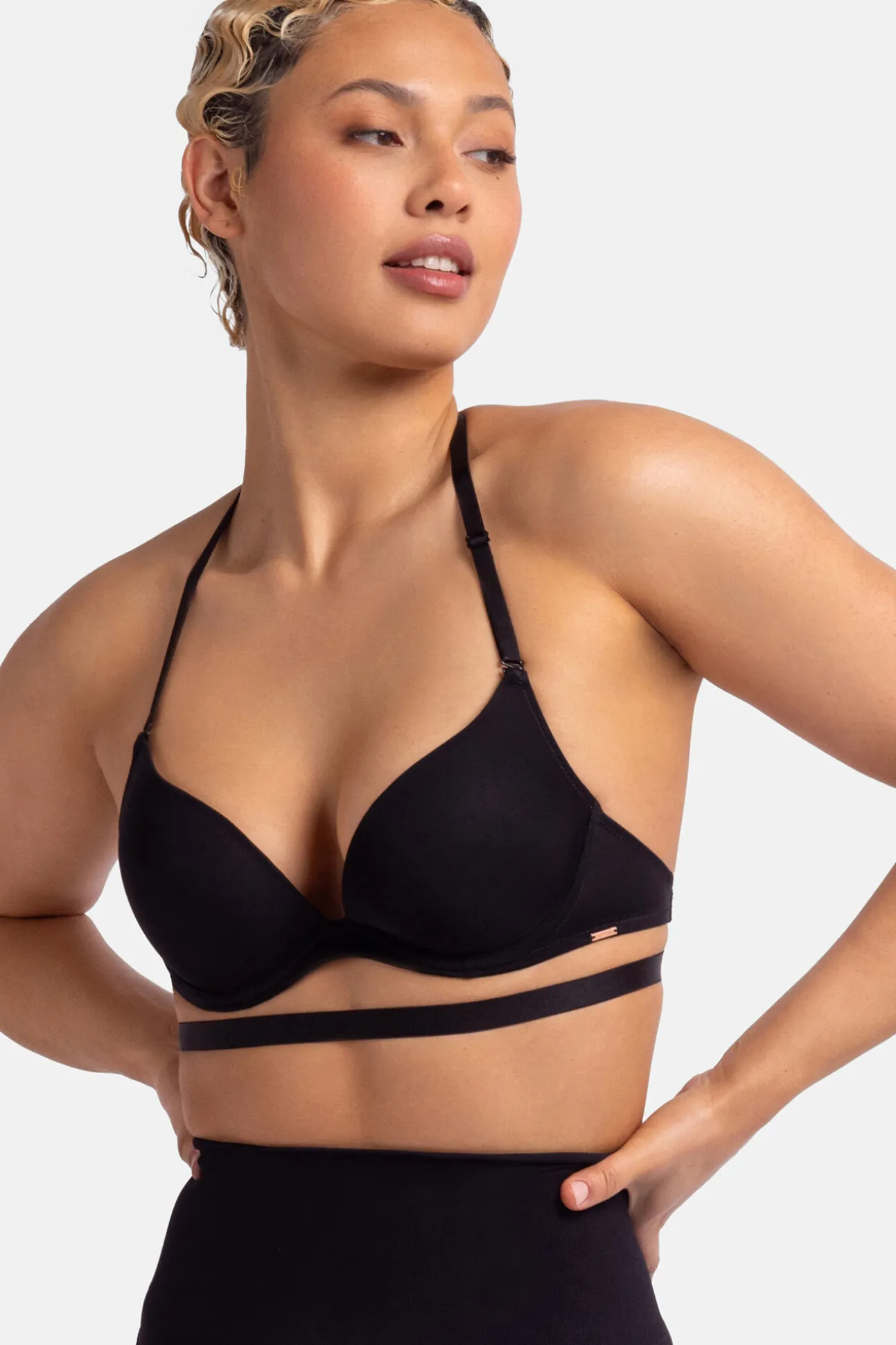 Sujetador push up multiposición negro