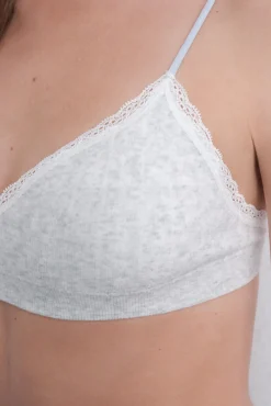 Sujetador seamless pointelle gris