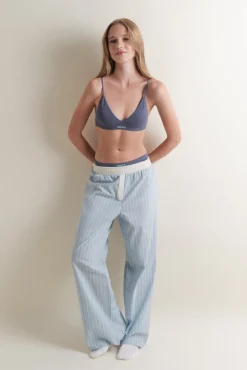 Sujetador seamless triangular azul