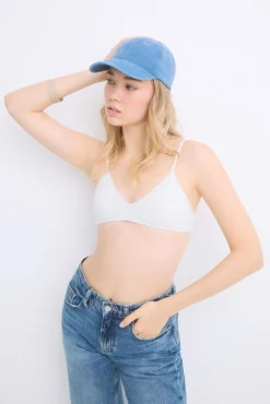 Sujetador Seamless triangular gris copas extraíbles
