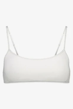 Sujetador top algodón copas extraíbles blanco