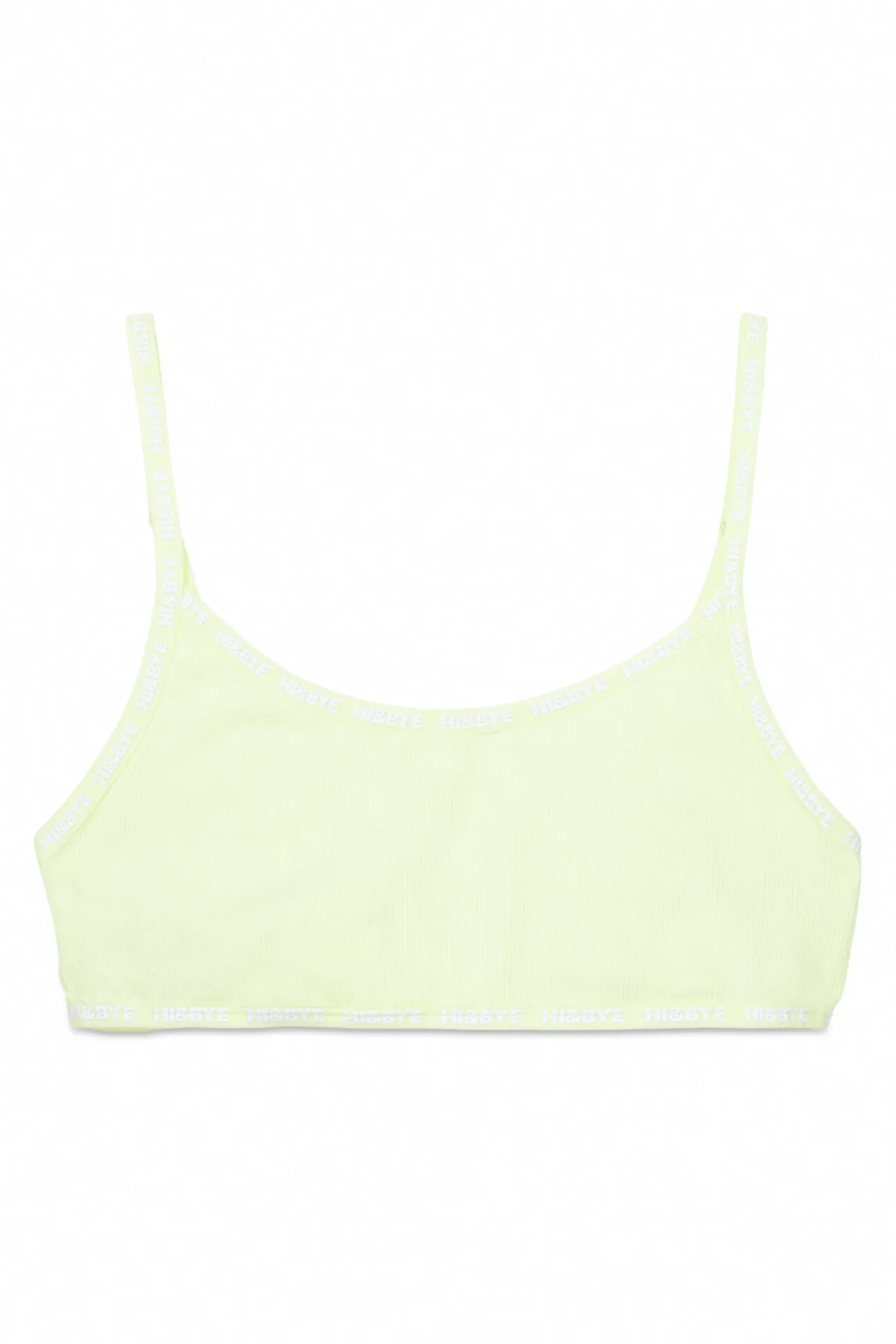 Sujetador top algodón copas extraíbles amarillo