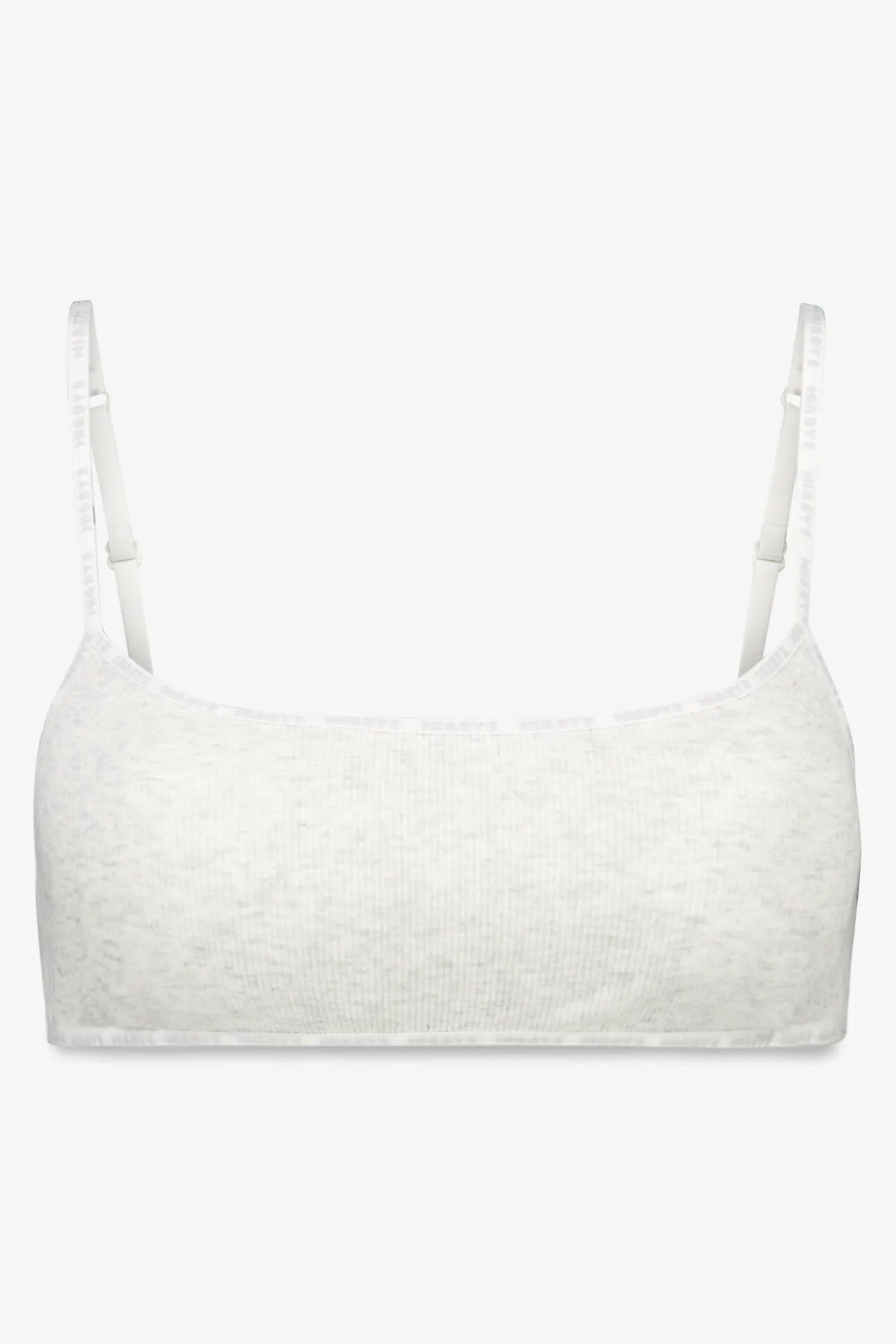 Sujetador top algodón copas extraíbles gris
