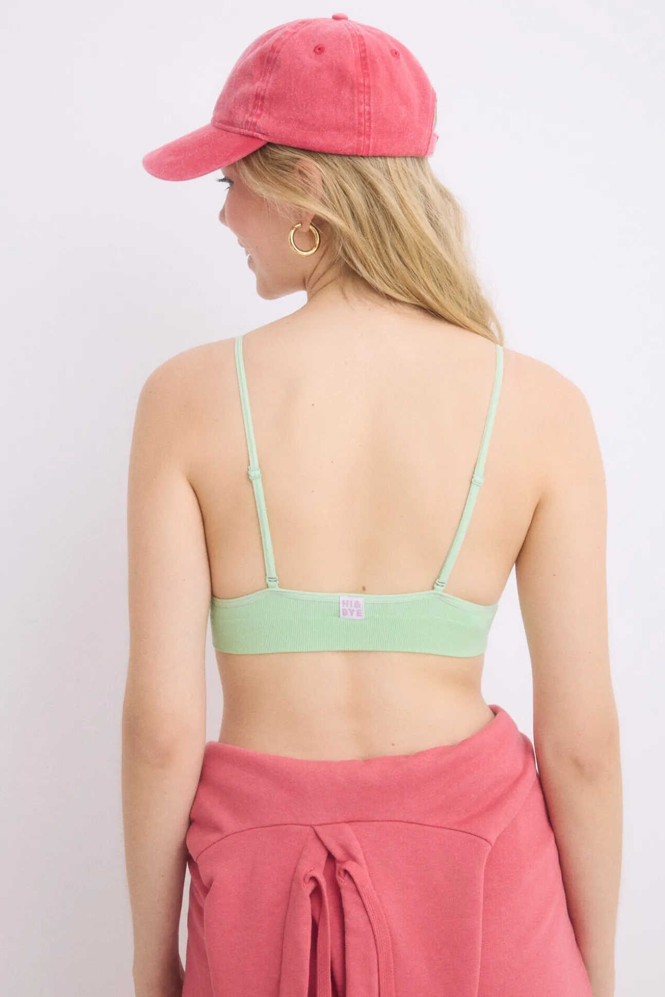 Sujetador top relleno verde copas extraíbles
