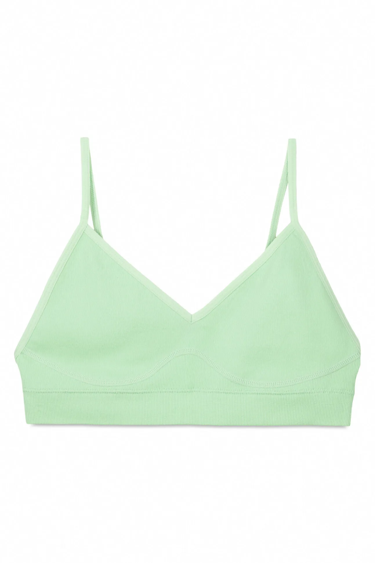 Sujetador top relleno verde copas extraíbles