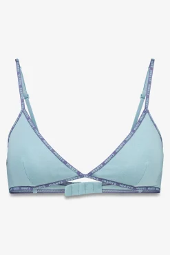 Sujetador triangular algodón copas extraíbles turquesa