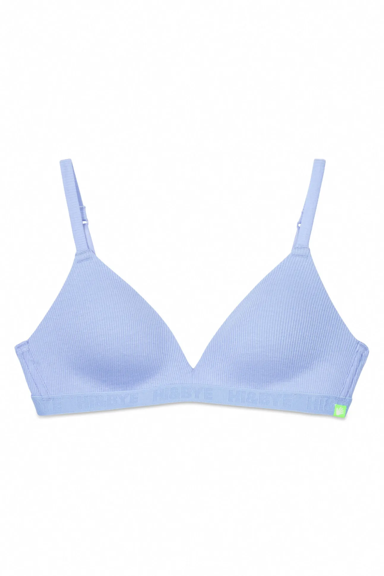 Sujetador triangular algodón copas extraíbles azul
