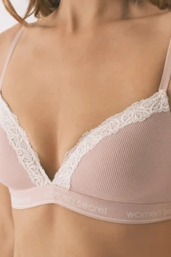 Sujetador triangular CHARMING algodón rosa