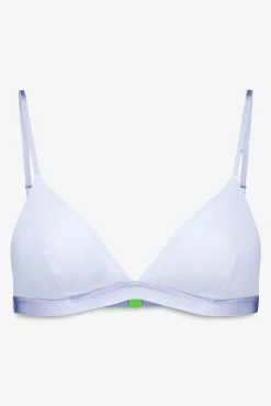 Sujetador triangular microfibra brillo azul claro