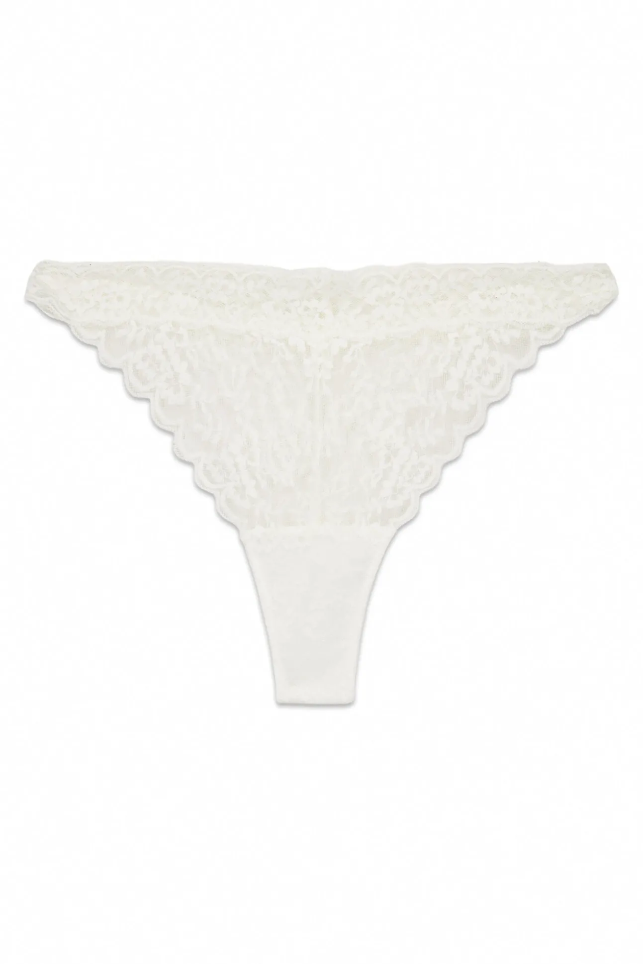 Tanga encaje cintura "V" marfil