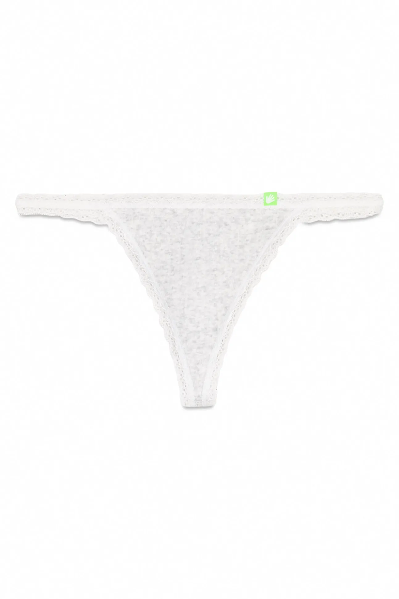 Tanga seamless pointelle gris