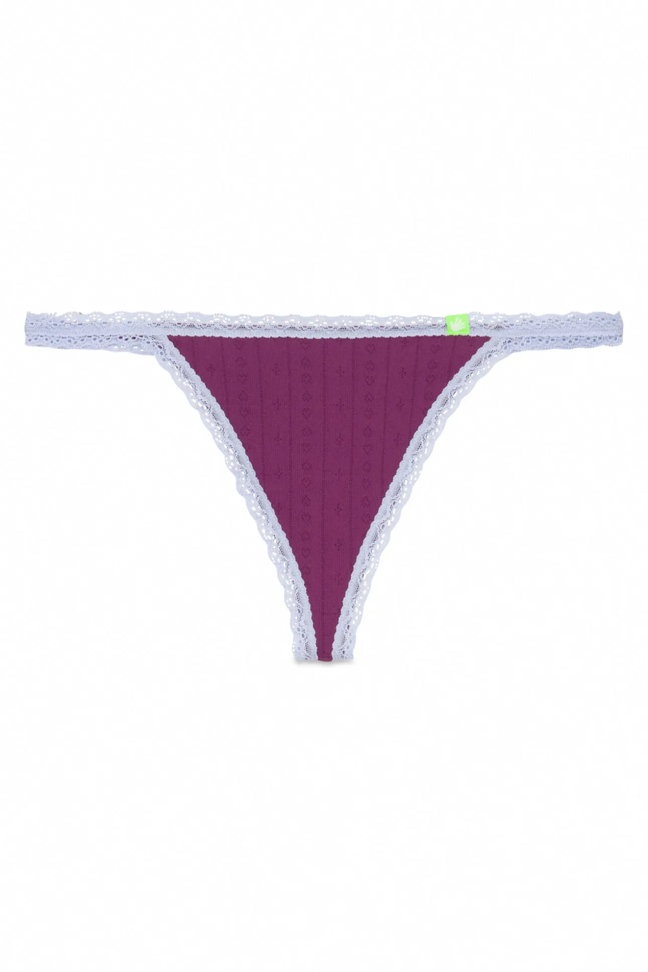 Tanga seamless pointelle vino