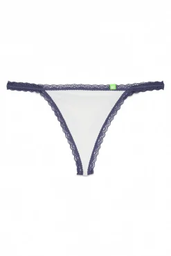 Tanga seamless pointelle blanco