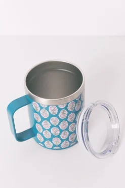 Taza térmica estampada verde