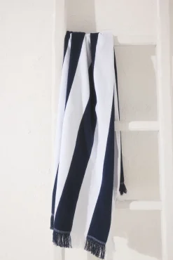 Toalla- pareo 100% algodón print navy