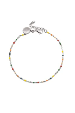 Tobillera Dots Colors Enamel Acero