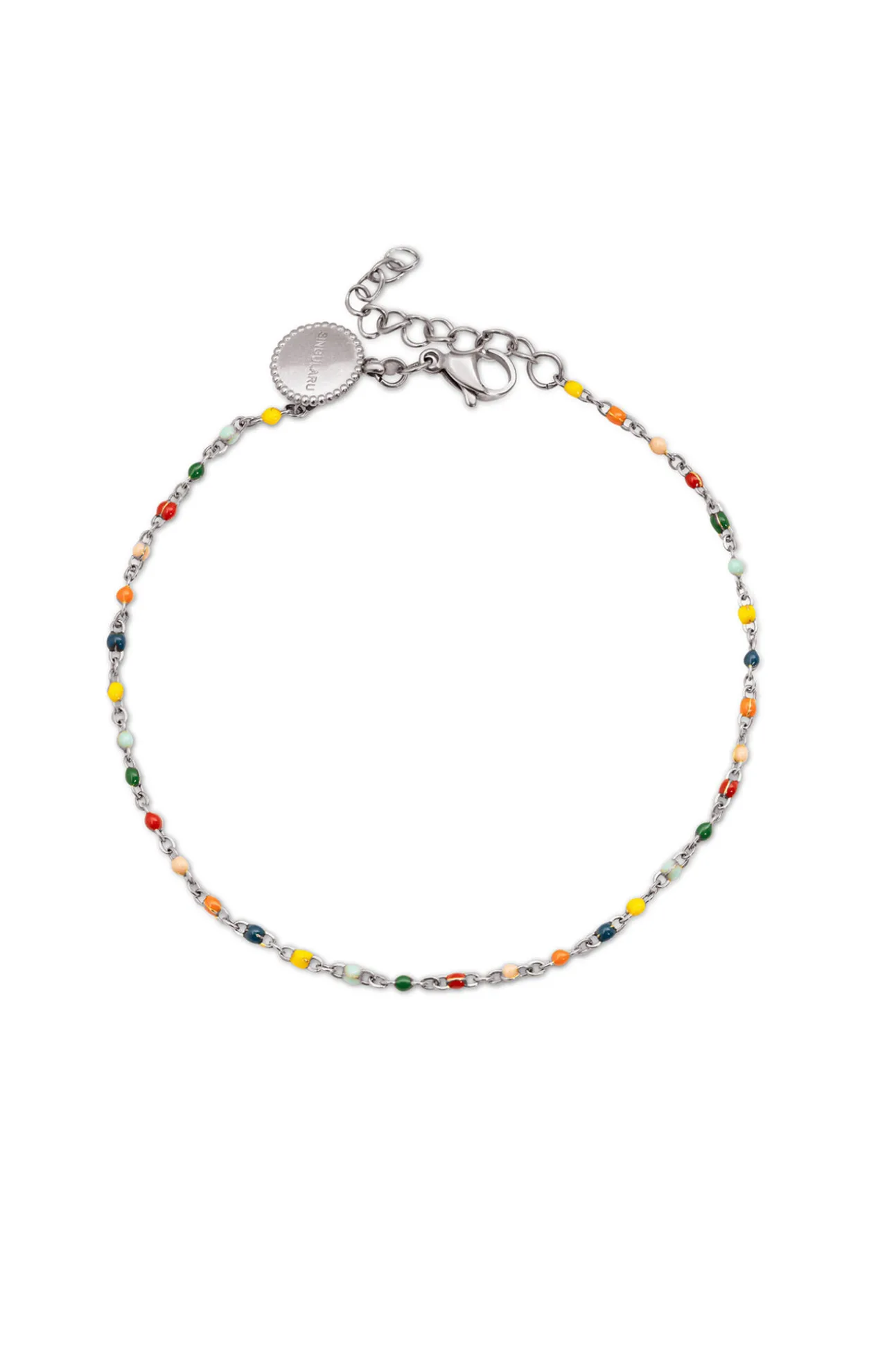 Tobillera Dots Colors Enamel Acero
