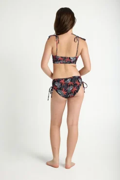 Top bikini adolescente lazos Jungle Palm Black