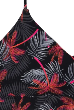Top bikini adolescente lazos Jungle Palm Black