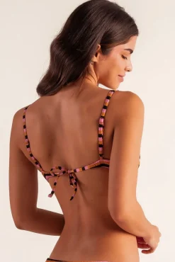 Top bikini balconette butterfly rayas