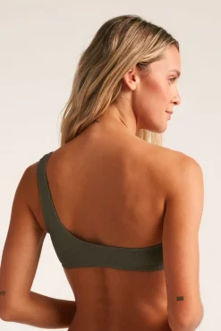 Top bikini bandeau titanium brillos