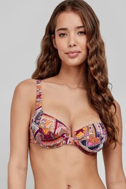 Top bikini capacidad sin relleno estampado