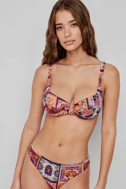 Top bikini capacidad sin relleno estampado