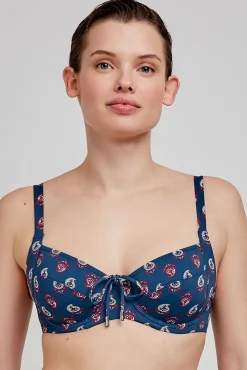 Top bikini capacidad sin relleno estampado