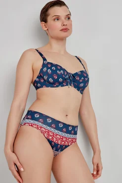 Top bikini capacidad sin relleno estampado