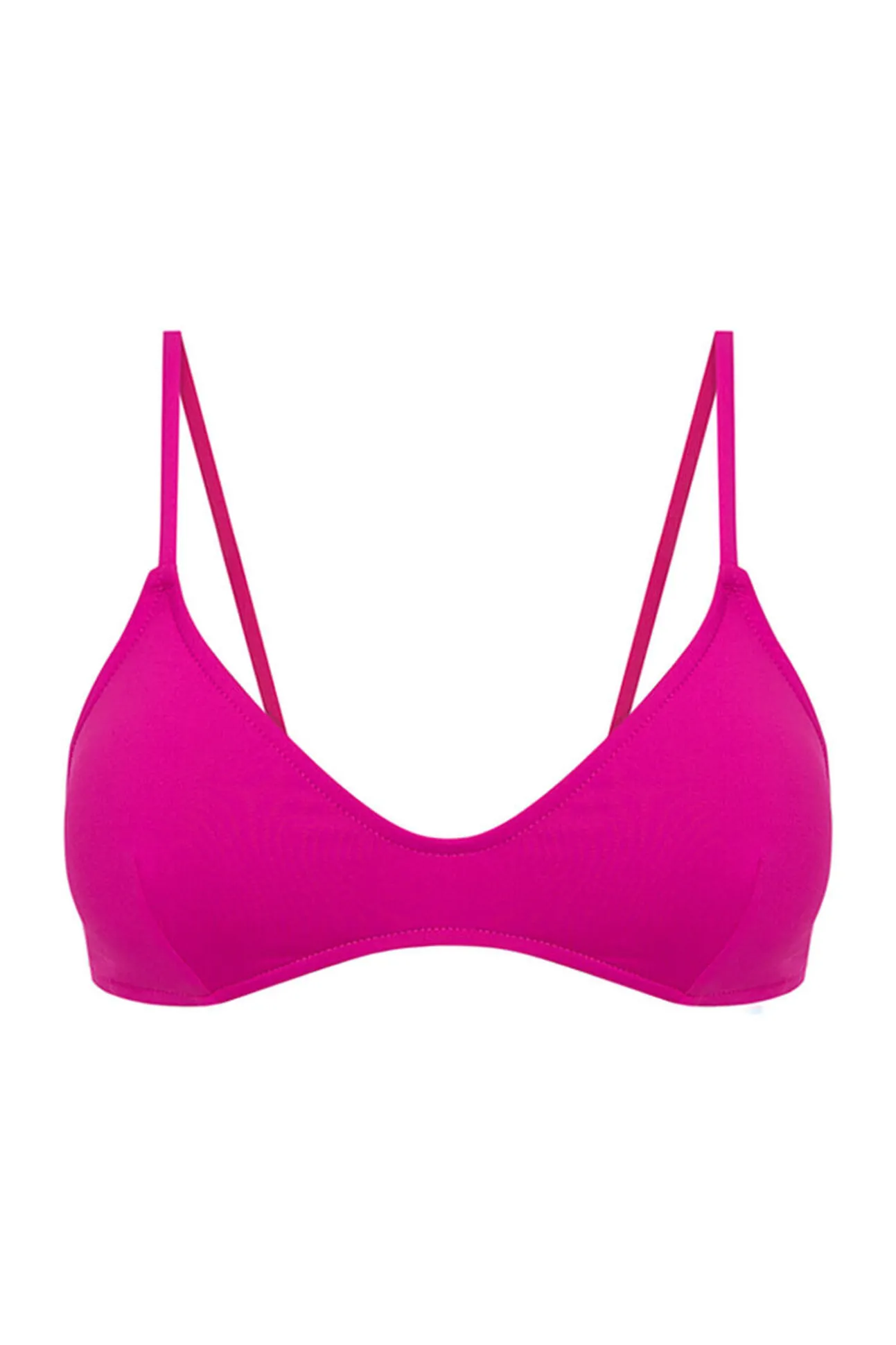 Top bikini escote V rosa