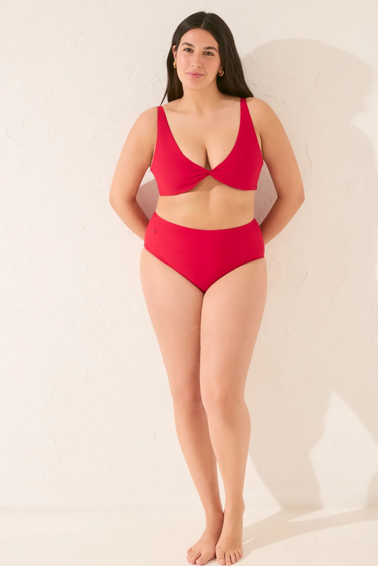 Top bikini halter capacidad rojo
