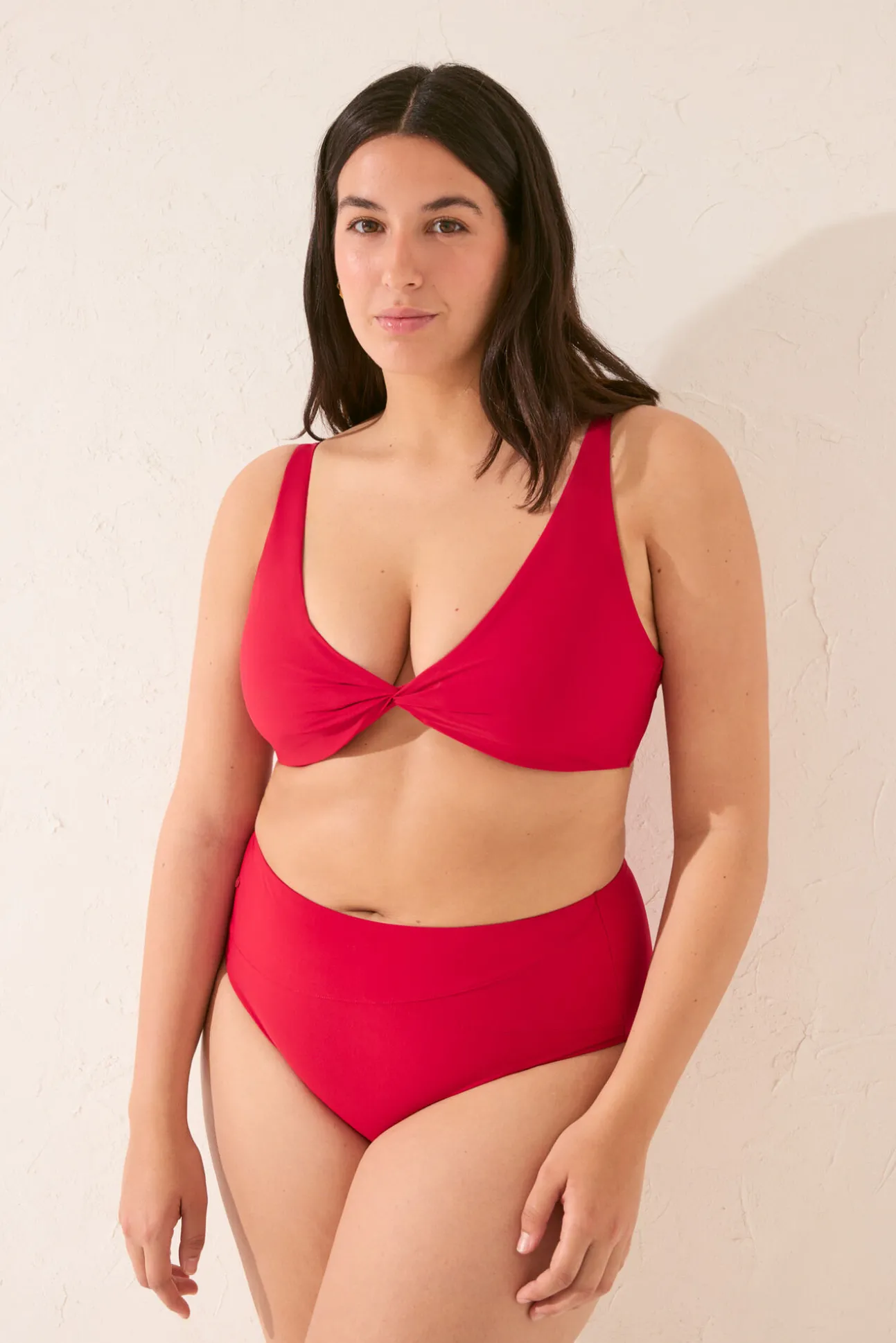 Top bikini halter capacidad rojo