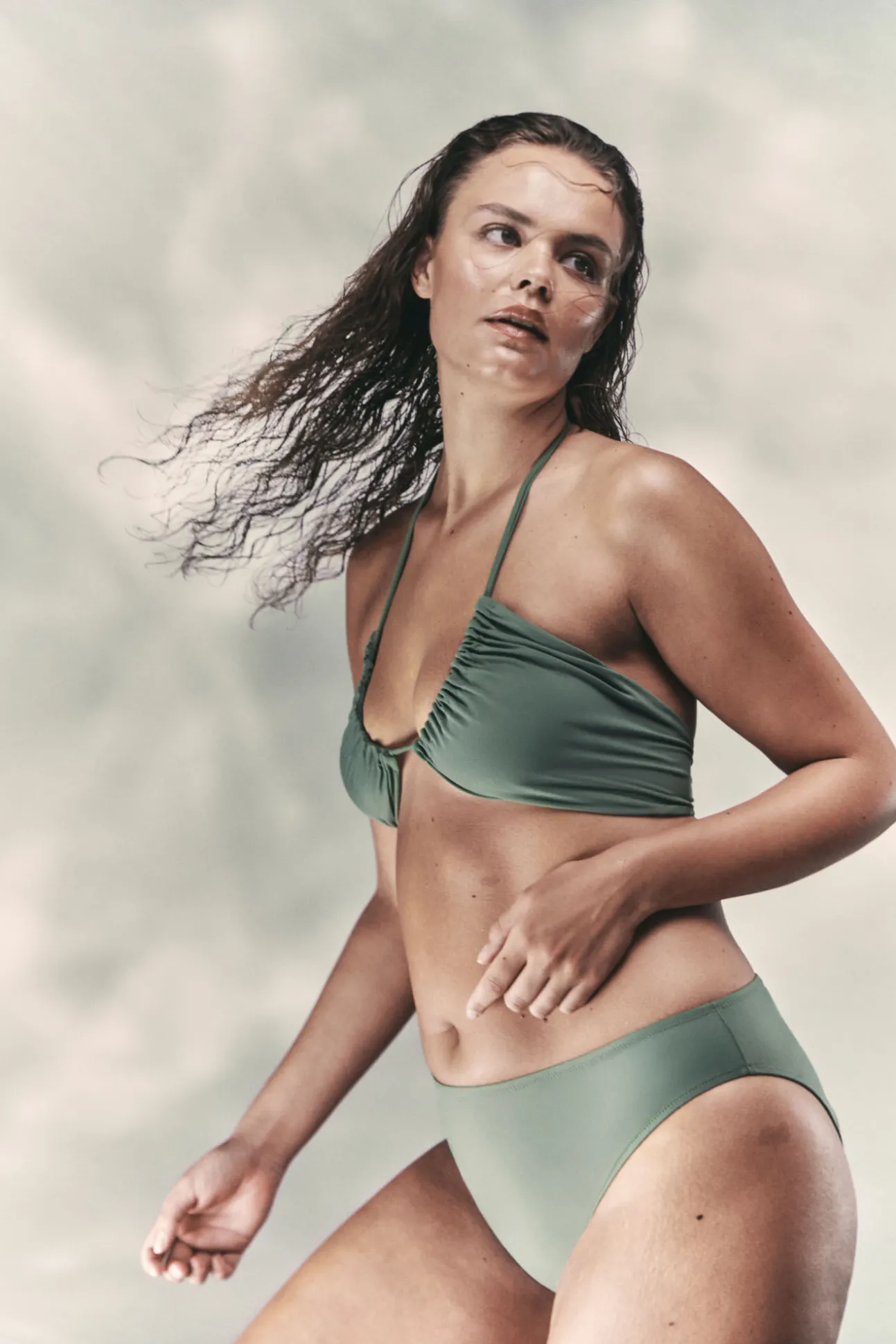 Top Bikini multiposición Oasis Green