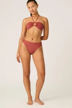 Top Bikini multiposición Sahara red