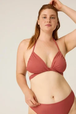 Top Bikini multiposición Sahara red