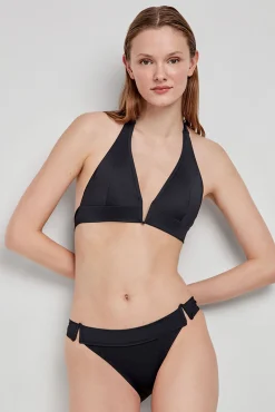 Top bikini sin aro y relleno extraíble negro