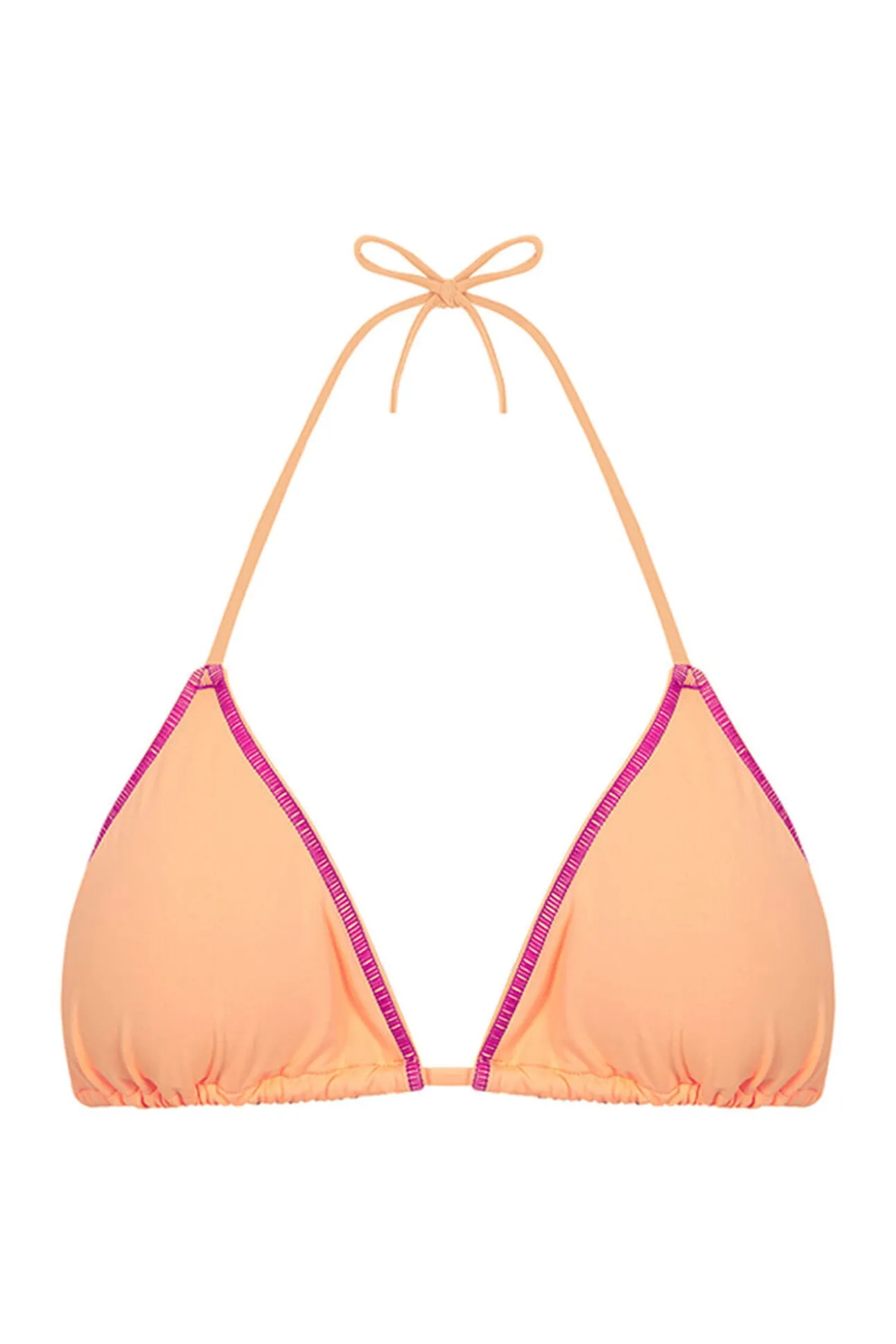 Top bikini triangular cortina naranja