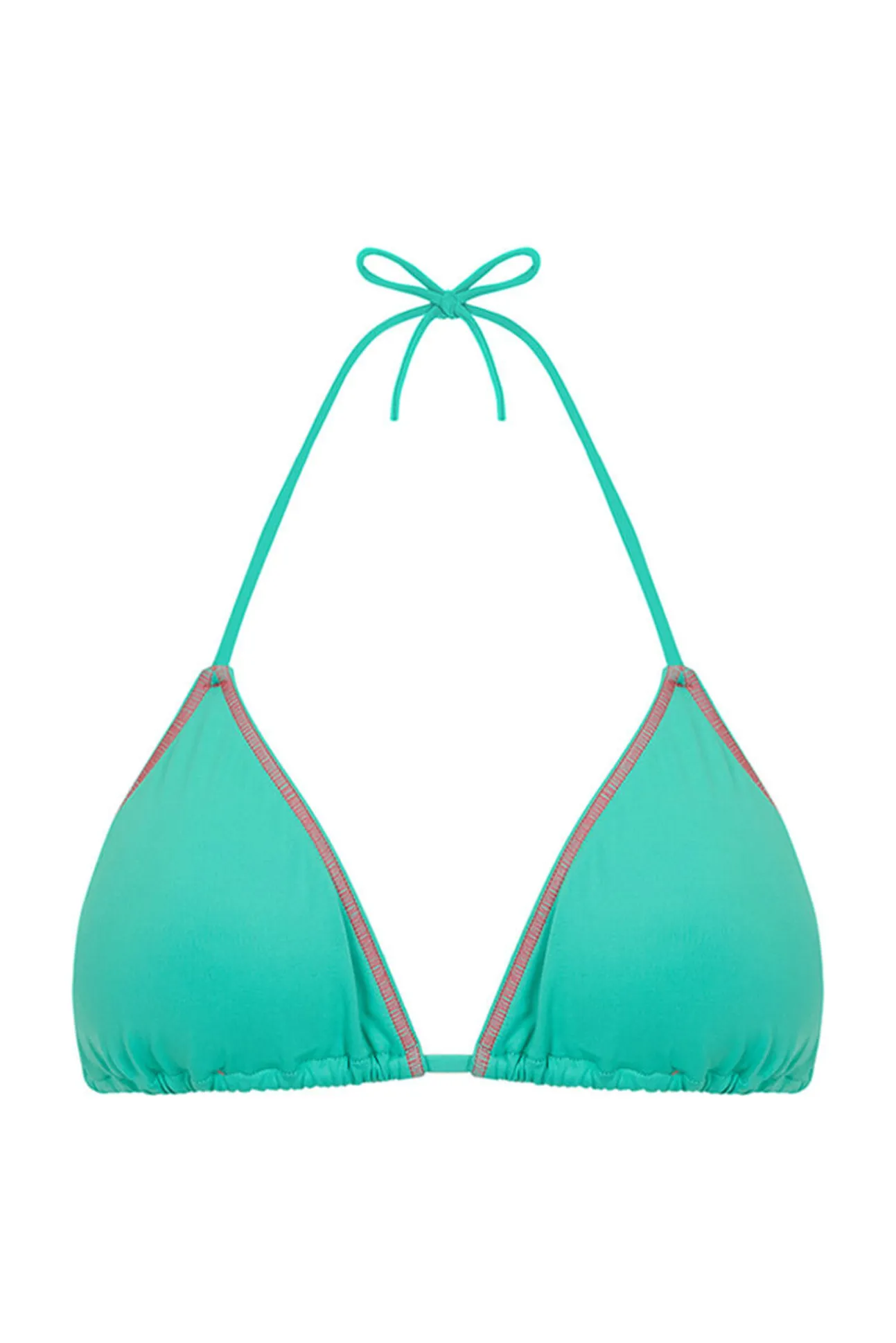 Top bikini triangular cortina verde