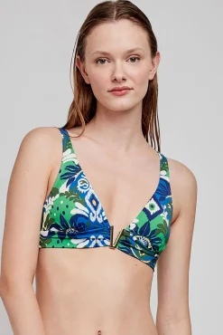 Top bikini triangular estampado tribal