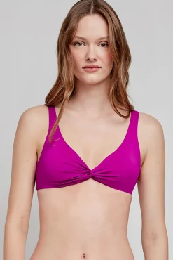 Top bikini triangular morado