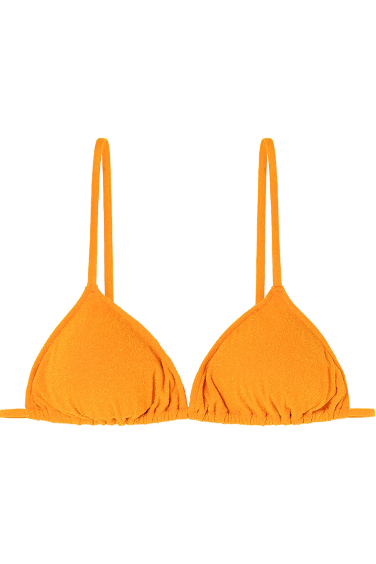 Top bikini triangular naranja brillo